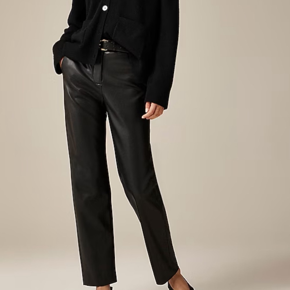J Crew Kate Faux Leather Panrs